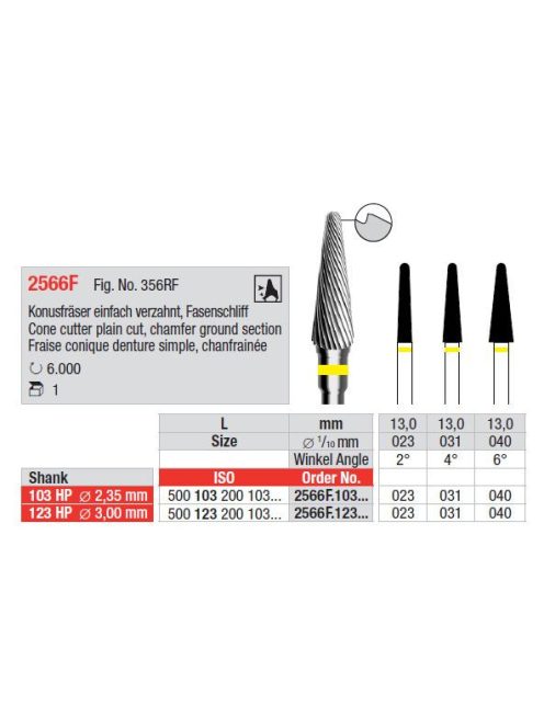 Edenta 2566F.103.040 6fok "finom