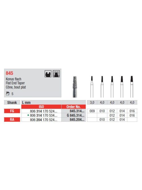 Fg gyémánt 845 010 kúp 806 314 170 524 010