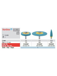   StarGloss R1020 HP kék korong 2,5x170,porcelán/cirkónium,előpolírozó