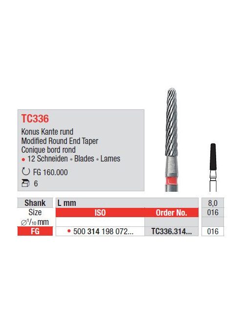 TC336 314 016 Finishing instrum 500 314 198 072 016