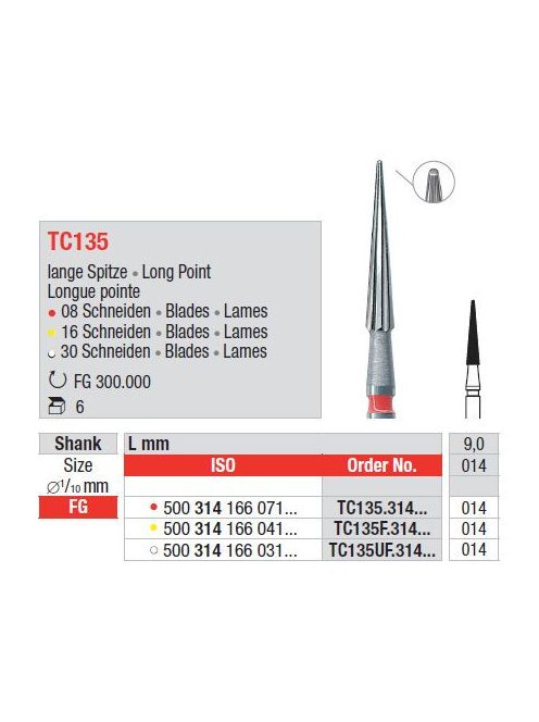 TC135F 314 014 Finishing instrum sárga