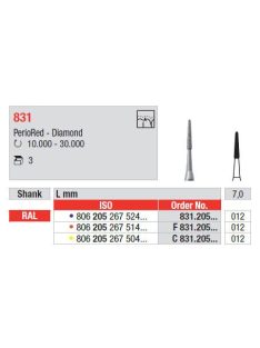 Perio gyémánt 831.205.012 C Edenta RAL