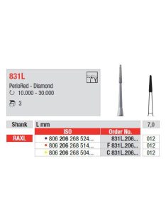 Perio gyémánt 831L 206 012 F Edenta RAXL