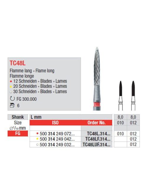 TC48L 314 010 Finishing instrum. piros